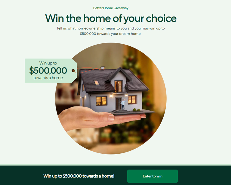 Win up to $500,000 towards a home